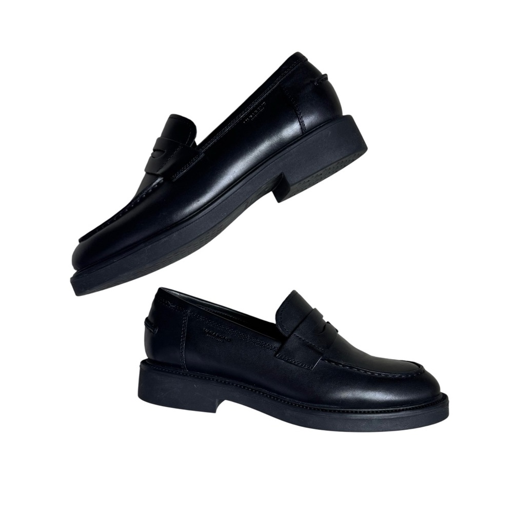 Vagabond Black Leather Alex W Loafers, 38 - Picture 7 of 10
